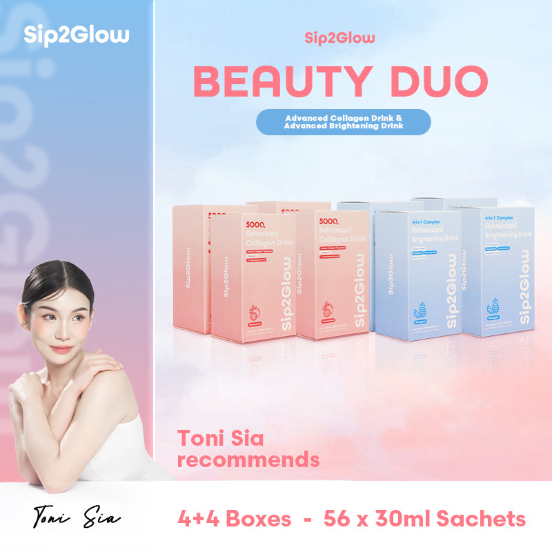 [4B Brightening Drink + 4B Collagen Drink] Sip2Glow Advanced Drink-Collagen for Radiant Firm Skin