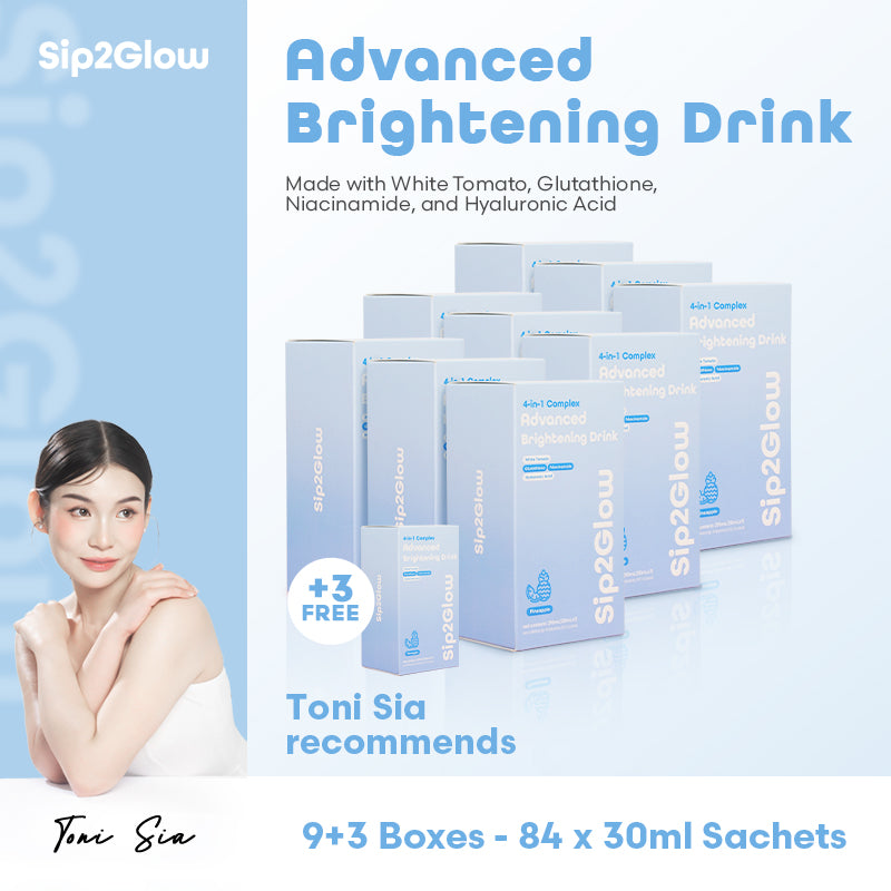 [B9G3] Sip2Glow Advanced Brightening Drink -Pineapple Flavor With White Tomato, Glutathione,Niacinam